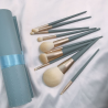 10 Pinceaux Maquillage Bleu + Etui - Accessoires Outils Maquillage