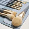 10 Pinceaux Maquillage Bleu + Etui - Accessoires Outils Maquillage