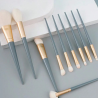 10 Pinceaux Maquillage Bleu + Etui - Accessoires Outils Maquillage