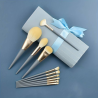 10 Pinceaux Maquillage Bleu + Etui - Accessoires Outils Maquillage
