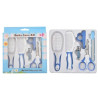 kit-soins-bébé-6-pièces-bleu-nouveau-né-nettoyage-toilettage-trousse-biberon-thermoètre-brosse-peigne-coupe-ongles-