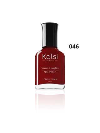 Kolsi - Vernis à Ongles 10ml - Rouge Bordeaux N° 046