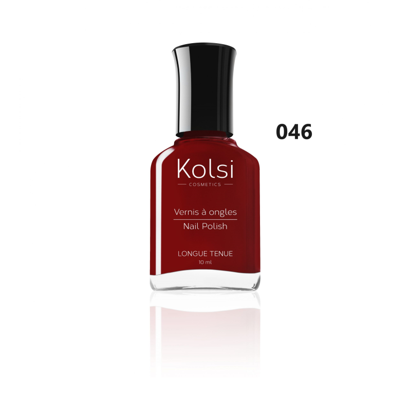 Kolsi - Vernis à Ongles 10ml - Rouge Bordeaux N° 046