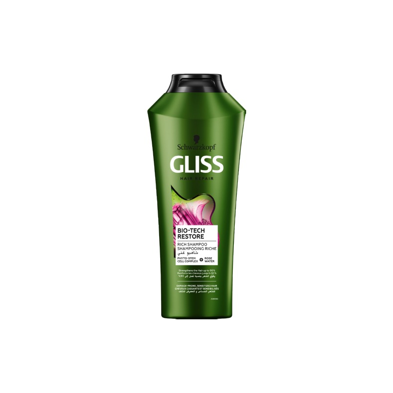 Gliss Shampoing Biotech - Cheveux Fragiles et Abîmés 250ml