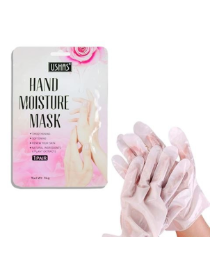 USHAS Masque Mains - Hydratation Mains Secs et Abîmés - Rose