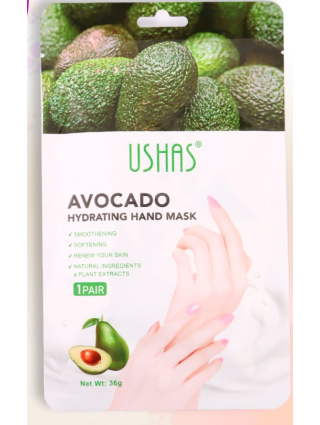 USHAS Masque Mains - Hydratation Mains Secs et Abîmés - Avocado