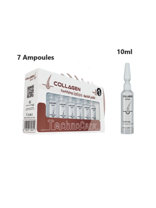 7 Ampoules 10ml Lotion Collagène - Technocare Cheveux Fins et Faibles