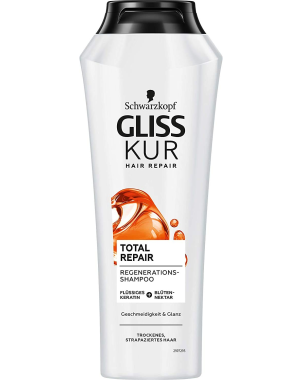 Gliss Shampoing Total Repair - Cheveux Secs et abîmés 400ml