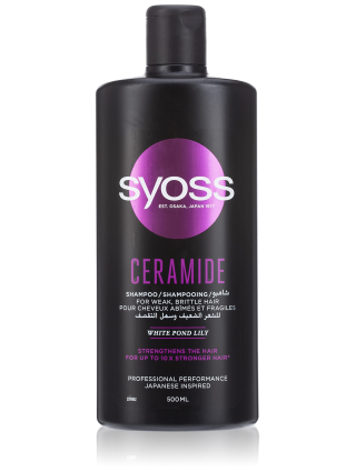 Syoss Shampoing 500ml - Ceramide - Cheveux Abîmés et Fragiles