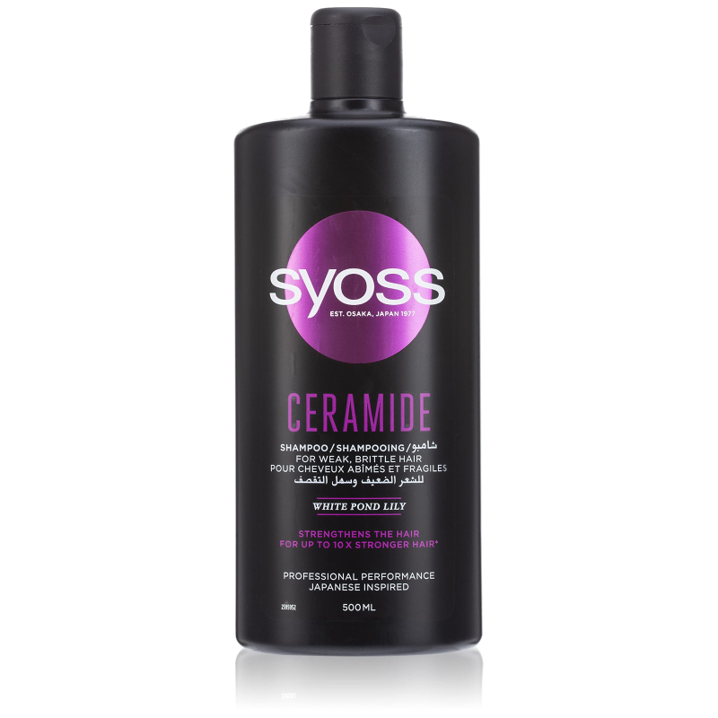 Syoss Shampoing 500ml - Ceramide - Cheveux Abîmés et Fragiles