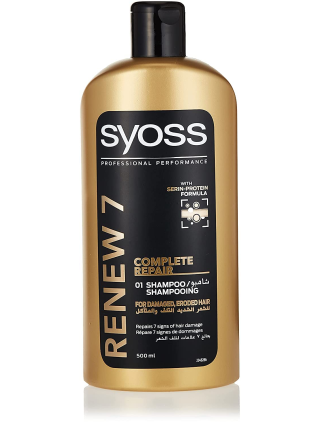 Syoss Shampoing 500ml - Renew 7 - Cheveux Endommagés et Abîmés