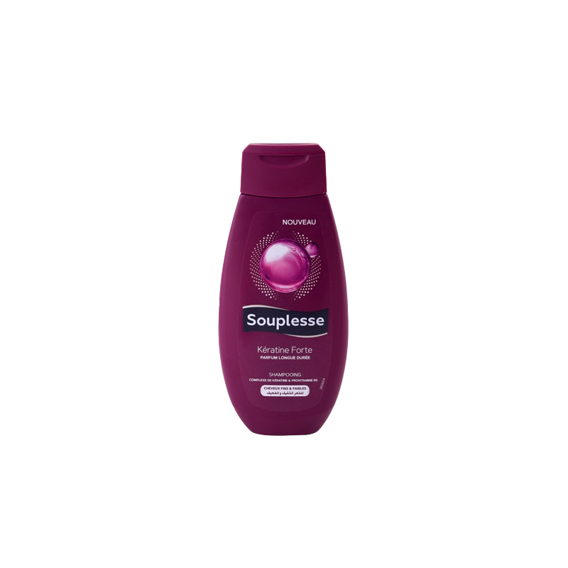 Souplesse Shampoing Kératine 350ml - Cheveux Faibles et Fins