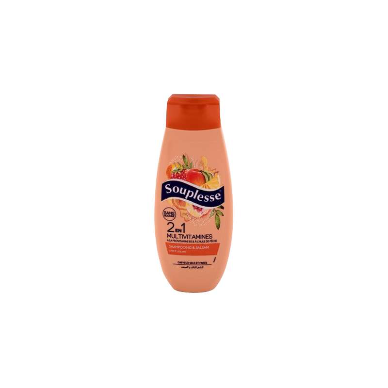 Souplesse Shampoing Multi Vitamines 350ml - Cheveux Secs et Abîmés