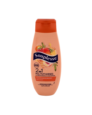 Souplesse Shampoing Multi Vitamines 350ml - Cheveux Secs et Abîmés