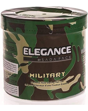 Elegance Triple Action Gel Styling Hair Militaire 250ml - Gel Coiffure Cheveux pour Hommes