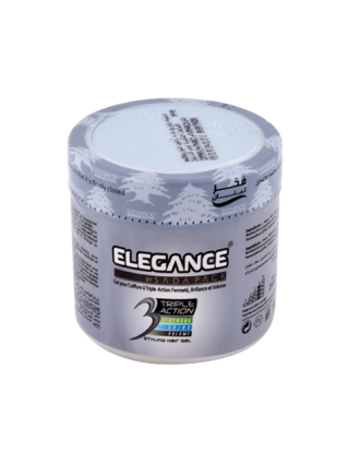 Elegance Triple Action Gel Styling Hair Gris 250ml - Gel Coiffure Cheveux pour Hommes