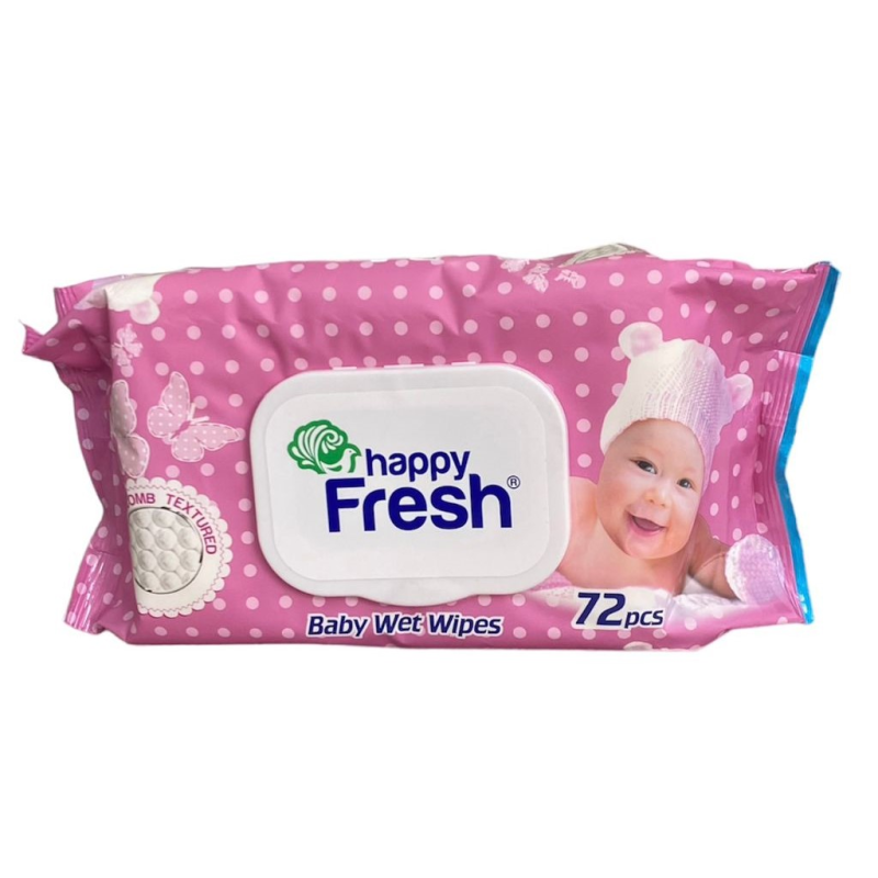 Happy Fresh Lingettes 72 pièces - Nettoyage Démaquillage