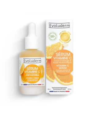 Evoluderm Sérum Vitamine C Extrait d'Orange et Acide Hyaluronique 30ml