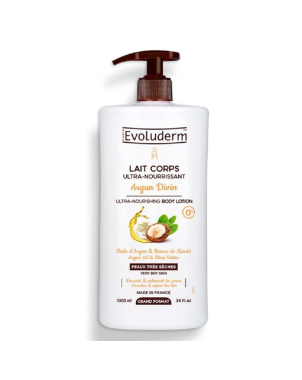 Evoluderm Lait De Corps Ultra-Nourissant Huile d'Argan & Beurre De Carité 1L