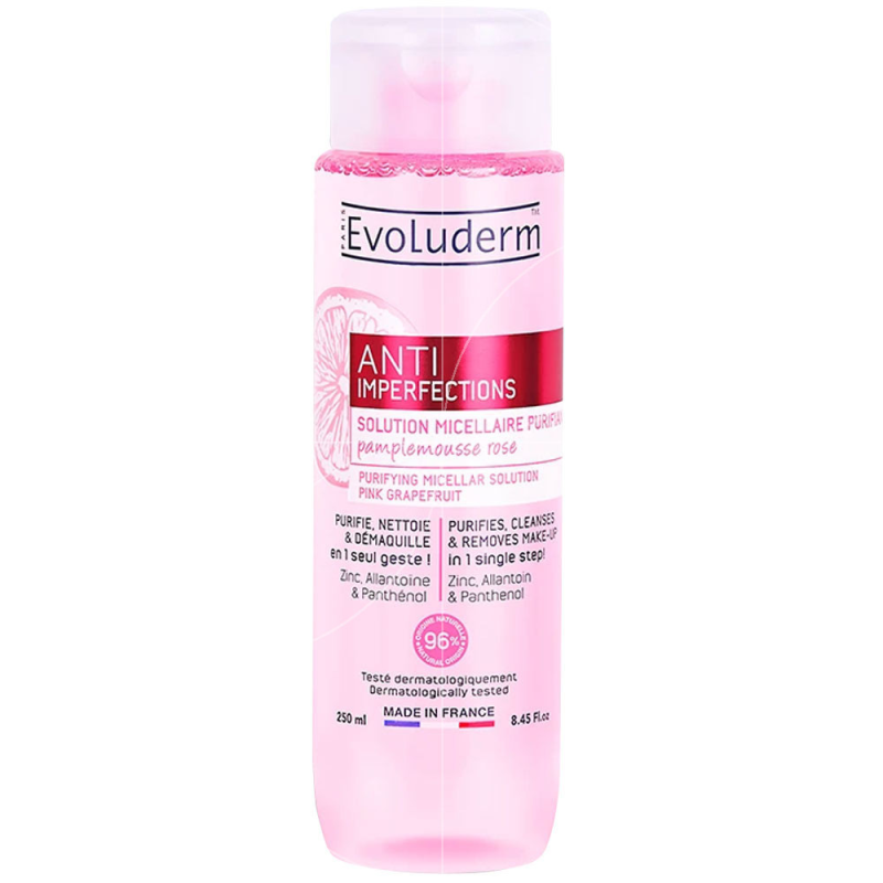 Evoluderm Solution Micellaire Pamplemousse Rose 250ml