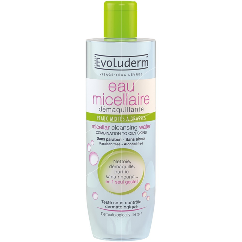 Evoluderm Eau Micellaire Peaux Mixtes à Grasses 500ml