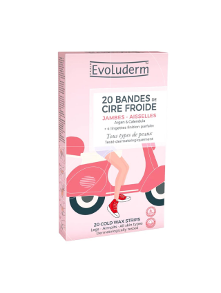 Evoluderm 20 Bandes Cire Froide Jambes