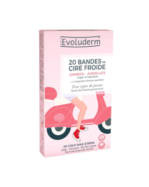 Evoluderm 20 Bandes Cire Froide Jambes