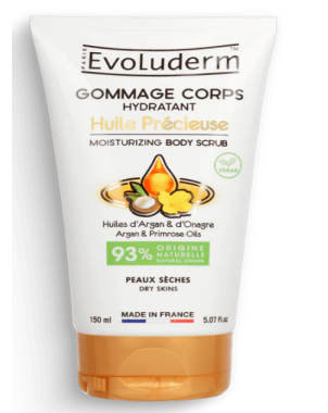 Evoluderm Gommage Corps Hydratant Huile Précieuse Peaux Sèches 150ml