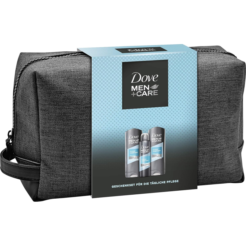 Dove Men Care Trousse Men+Care 2 Gel Douche 250ml + Déodorant 150ml + Trousse de toilette