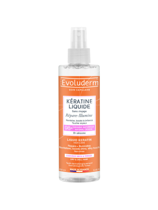 Evoluderm Kératine Liquide Sans Rinçage Cheveux Secs Et Ternes 250ml