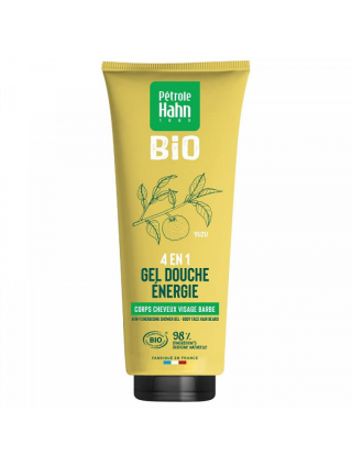 Gel Douche 4 en 1 Corps, Cheveux, Visage, Barbe YUZU Pétrole Hahn Bio 250ml