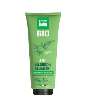 Gel Douche 4 en 1 Corps, Cheveux, Visage, Barbe Chanvre hemp Pétrole Hahn Bio 250ml