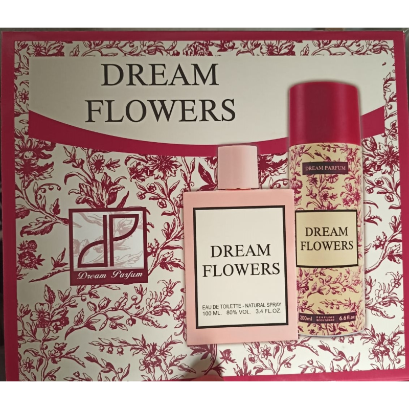 Dream Parfum - Coffret Dream Flowers :  Eau de Toilette 100ml + Body Spray 200ml