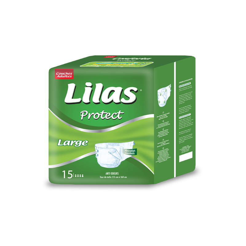 Lilas Protect - Couche Adults Large - 15 pcs