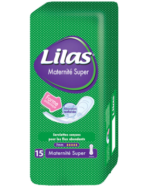 Lilas Serviette Maternité 7mm