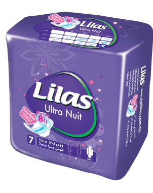 Lilas Ultra Nuit 3mm Serviettes Invisibles