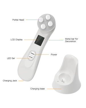 Machine Ultrasonic LED Face Massager Anti Age Anti Rides - Esthétique