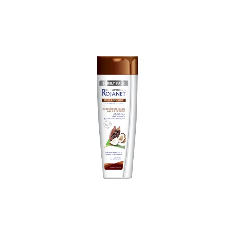 Rojanet Beurre de Cacao et Huile de Coco 650ml - Cheveux Rebels et Difficiles à Coiffer