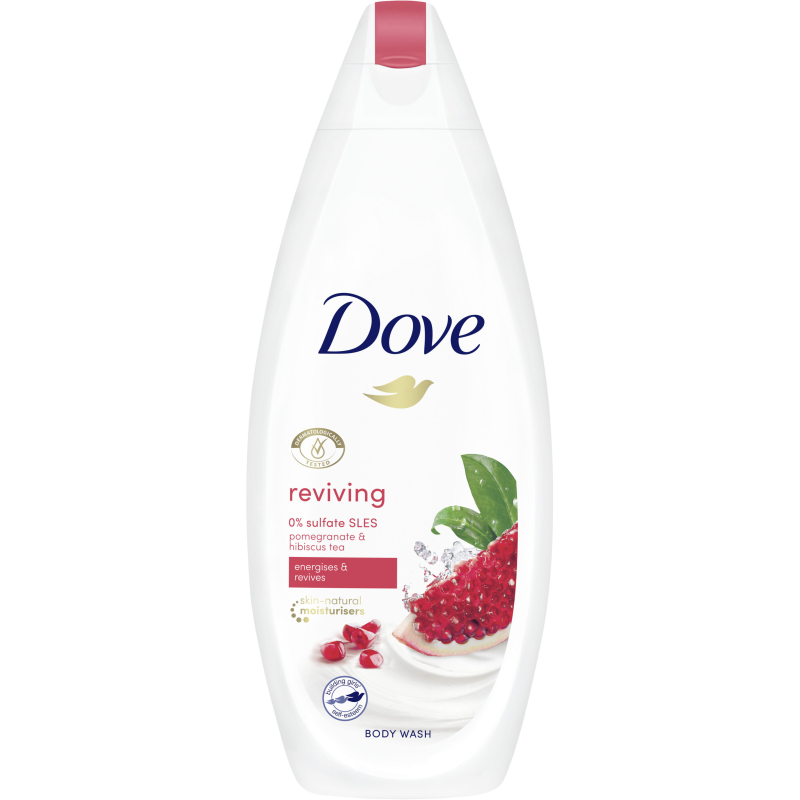 Dove Gel Douche Grenade 500ml Sans Sulfates - Peau Fraîche et Parfumée