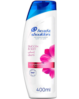 Shampoing Smooth & Silky 400ml - Hydratation des Racines et Longueurs - Head & Shoulders