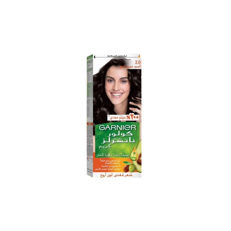 Garnier Color Naturals ° 2 Noir Profond Lumineux - Teinture Cheveux