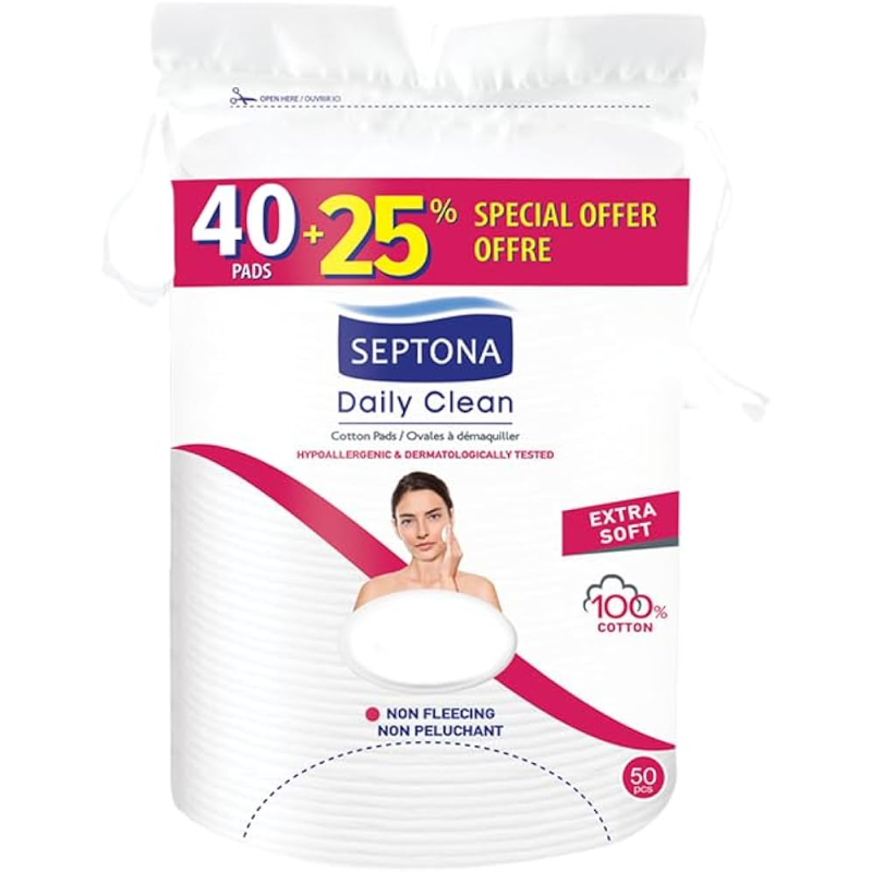 Septona Daily Clean Cottons Ovales 40pcs + 25pcs