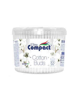 Bâtonnets Oreilles 300 pièces - Ultra Compact Cotton Buds