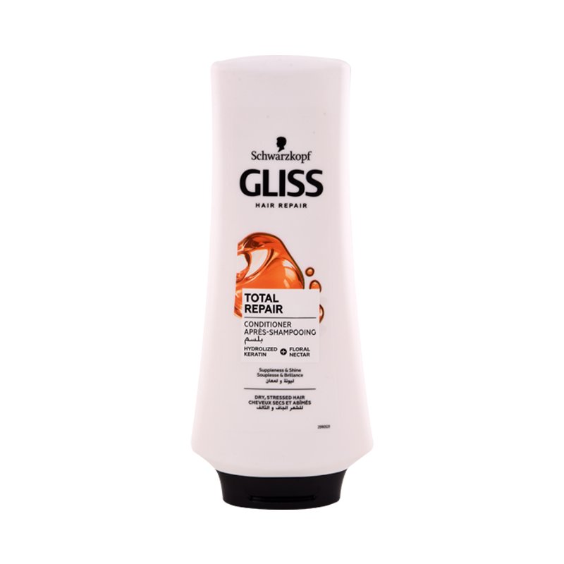 Gliss Après Shampoing Total Repair 400ml - Cheveux Secs et abîmés