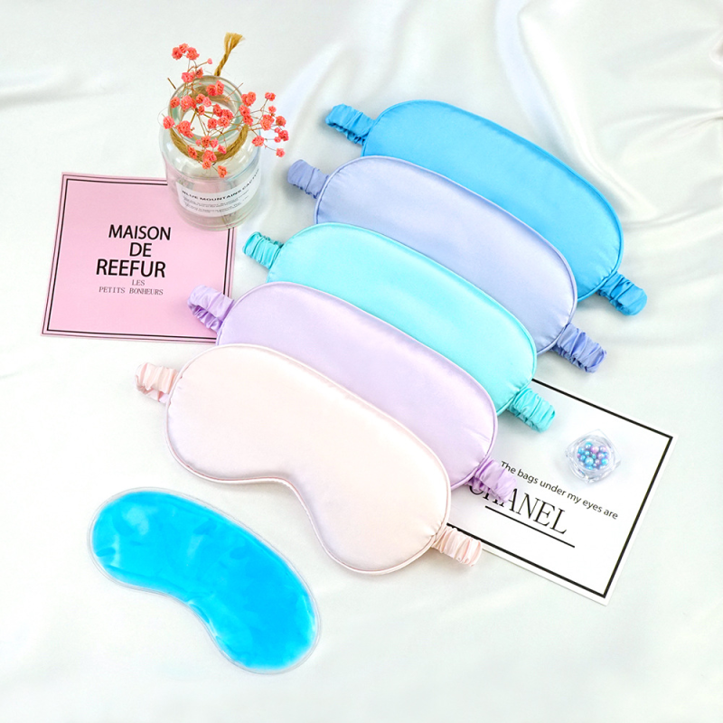 Masque Yeux Sommeil en Soie avec Gel en Glace