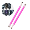 Aimant 3D Cat Eye Double Tête Fleur et Ligne Rayures - Design Onglerie Nail Art
