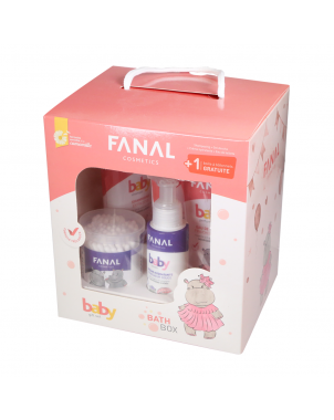 Fanal Coffret Soins Bébé Fille - Crème 100ml + Eau de Toilette 250ml + Gel Douche 250ml + Shampoing 250ml + Bâtonnets 90 pcs