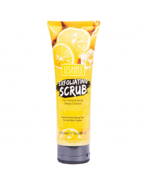 USHAS - Gel Exfoliant - Exfoliating Gel Scrub - Gommage Visage - Lemon 300ml