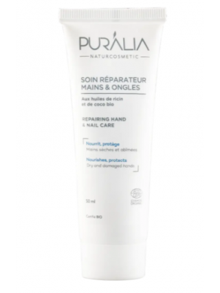 Soin Réparateur Mains & Ongles PURALIA 50ml Mains Sèches et Abîmées