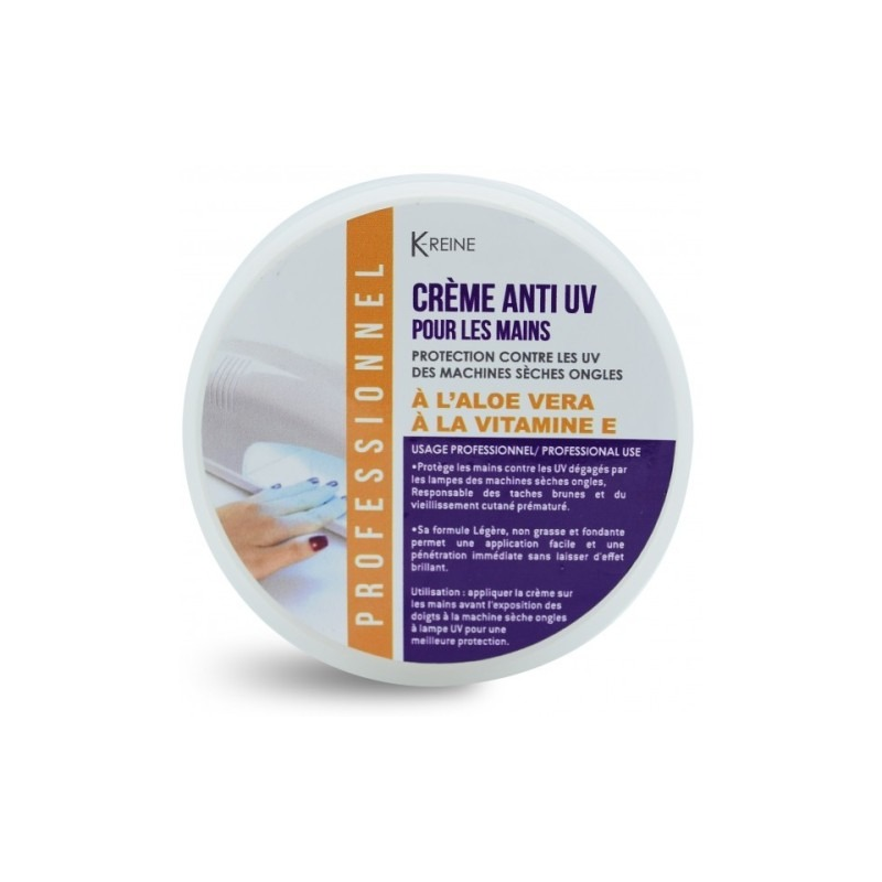 Crème Anti UV pour les Mains Ongles 250ml - K-Reine Protection Rayons UV